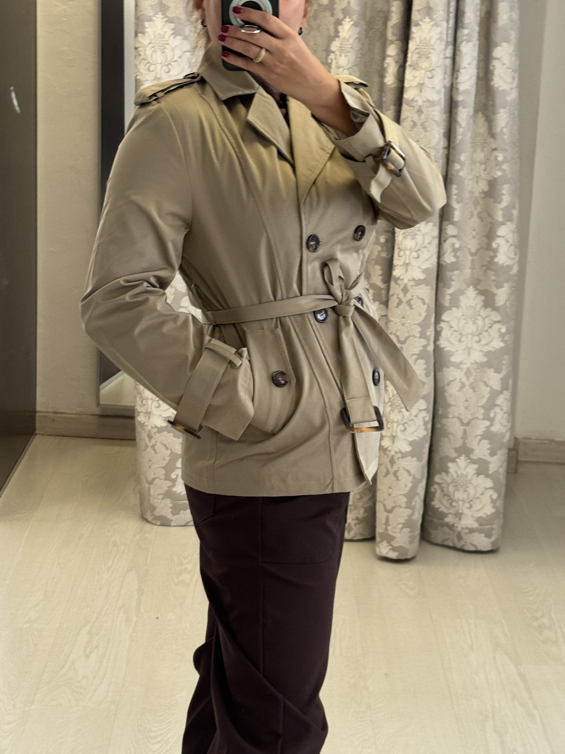 GABARDINA CORTA CAMEL - Imagen 5