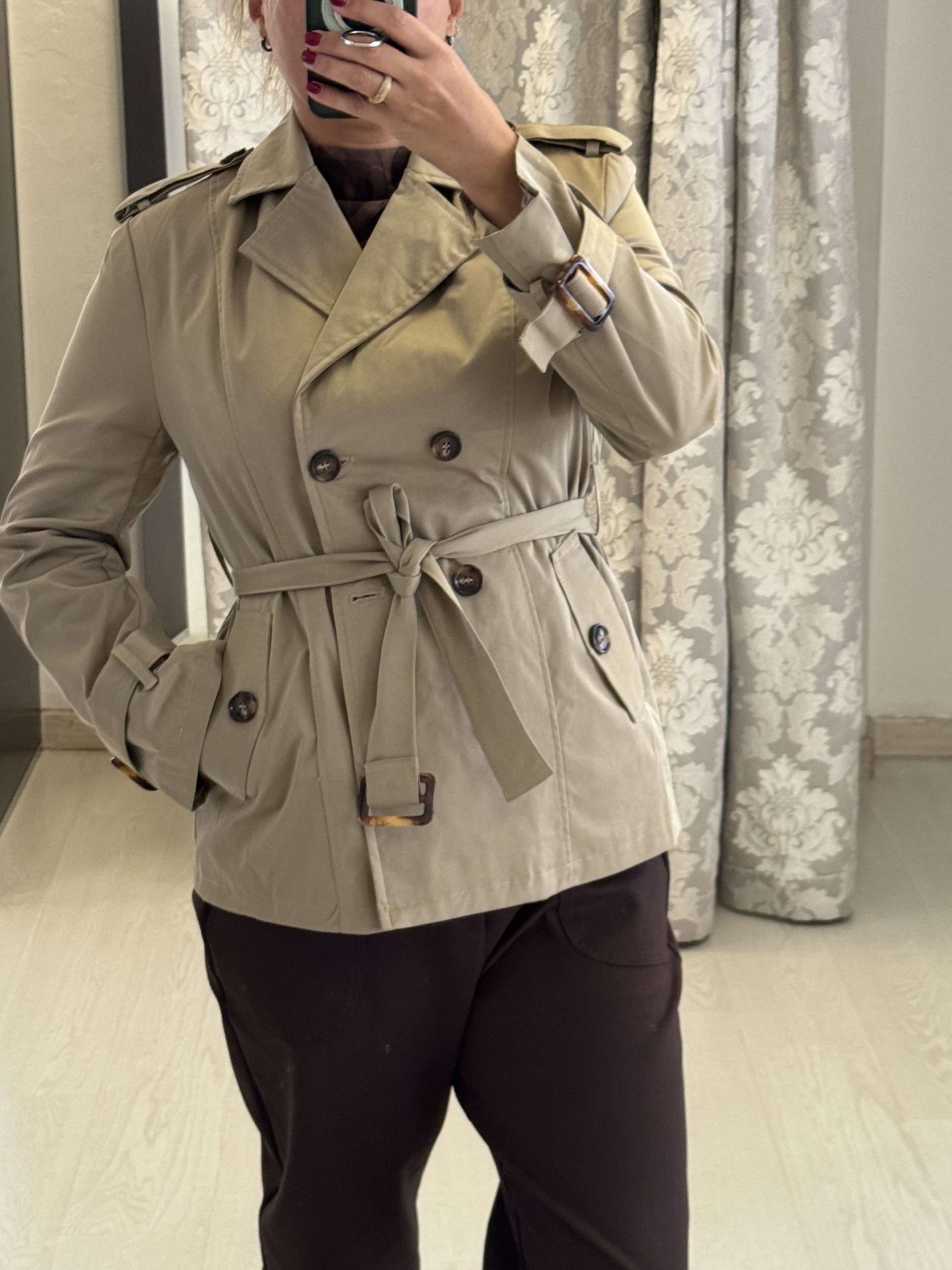 GABARDINA CORTA CAMEL - Imagen 3
