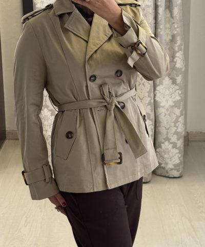 GABARDINA CORTA CAMEL