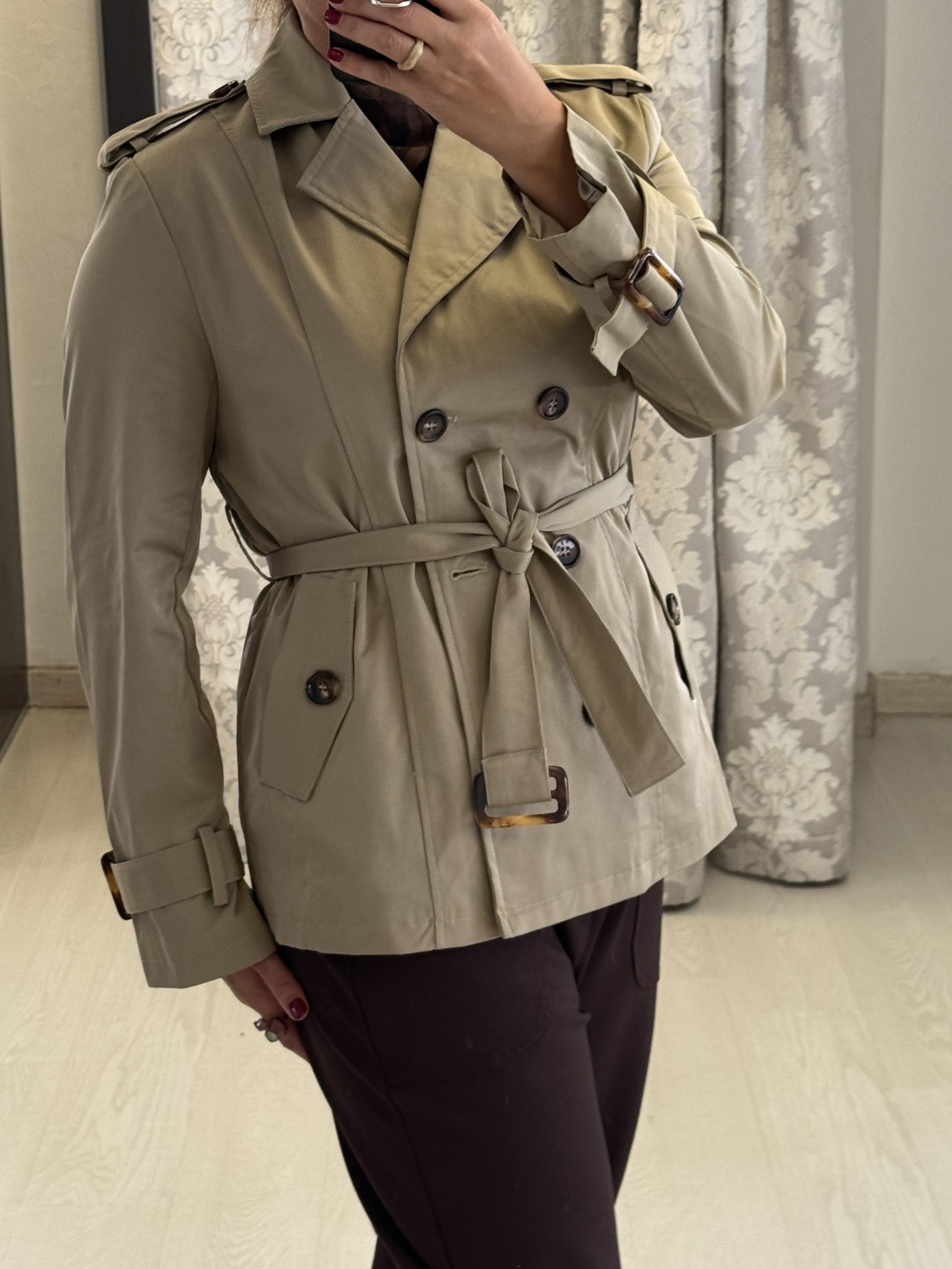 GABARDINA CORTA CAMEL